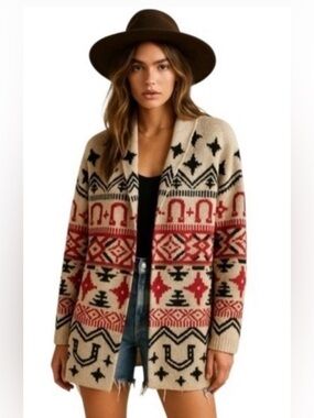 NWT! Lucky Brand Horseshoe Cardigan